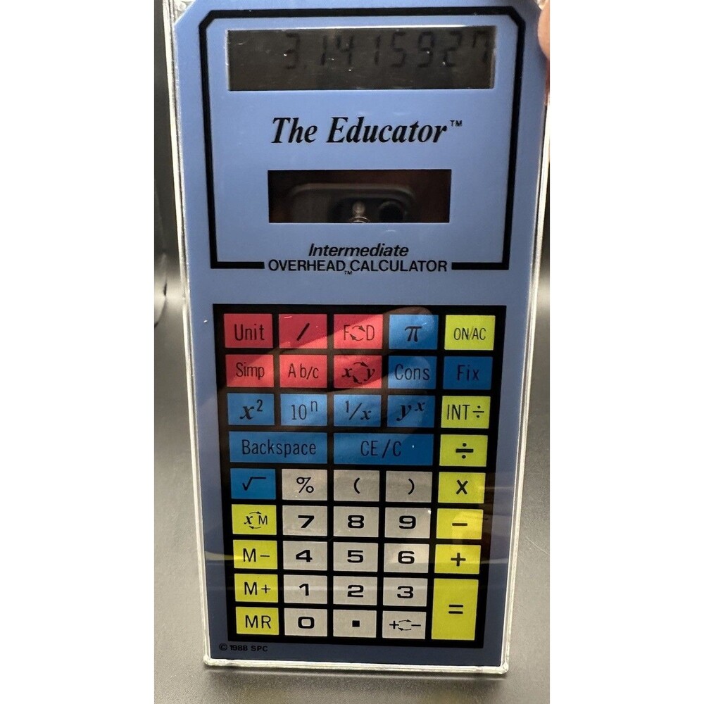 The Educator Overhead projectable Calculator intermediate Stokes (1988) W/ Case